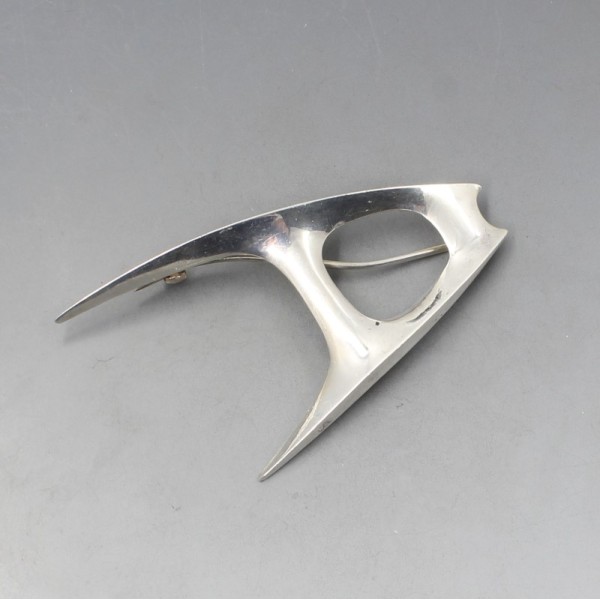 90s sterling silver modernist brooch -  embla 925a